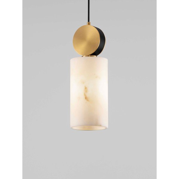 Kreminės spalvos/žalvario spalvos kabantis šviestuvas su akmens dekoru ø 12 cm Maru – Nova Luce-image-2