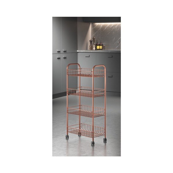 Vario spalvos mobilus stovas su 4 lentynomis Metaltex-image-3