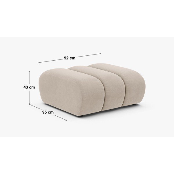 Pilkos spalvos taburetė iš šenilinio audinio Lupine – Micadoni -image-3