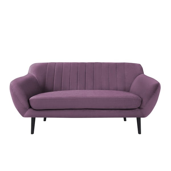 Violetinės spalvos sofa dviems Mazzini Sofas Toscane, juodos kojos