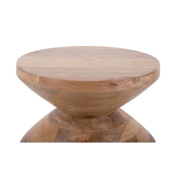 Iš mango masyvo apvalios formos šoninis stalas ø 35 cm  Totem  – Leitmotiv-image-4