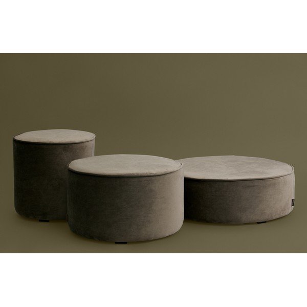 Alyviai žalias aksominis pufas WOOOD Sara, ⌀ 60 cm-image-1