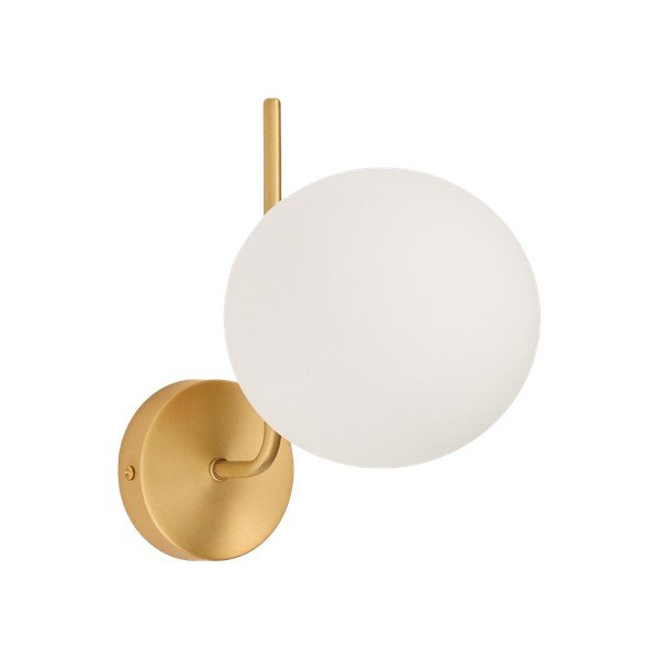 Baltos spalvos/auksinės spalvos iš metalo sieninė lempa ø 15 cm Brisia – Kave Home