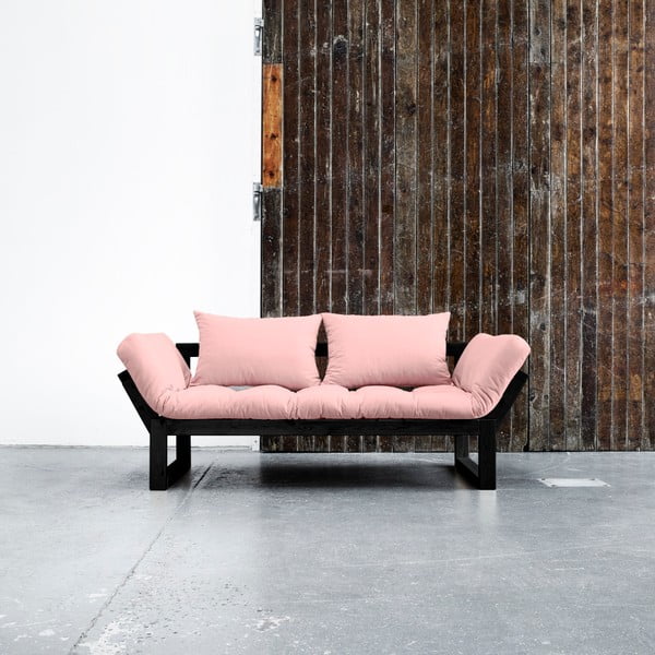 Kintama sofa "Karup Edge" juoda/rožinė "Peonie