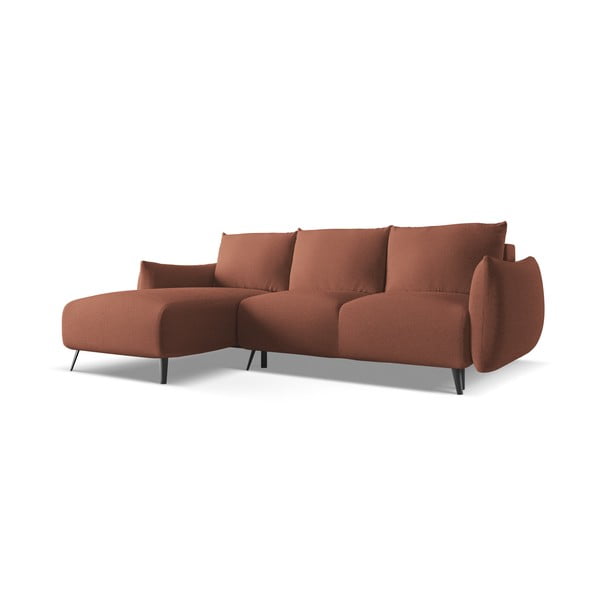 Rožinės spalvos kampinė sofa (su kairiuoju kampu) Malie – Makamii-image-2