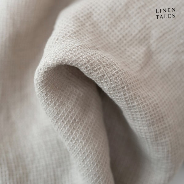 Gofruotas iš lino vonios rankšluostis natūralios spalvos 100x140 cm Natural Fine Waffle – Linen Tales-image-2