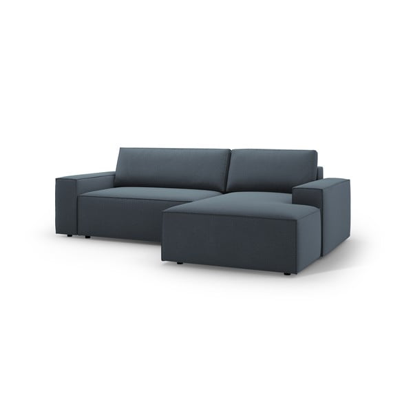 Sulankstoma kampinė sofa mėlynos spalvos (su dešiniuoju kampu) Jodie – Micadoni Home-image-2