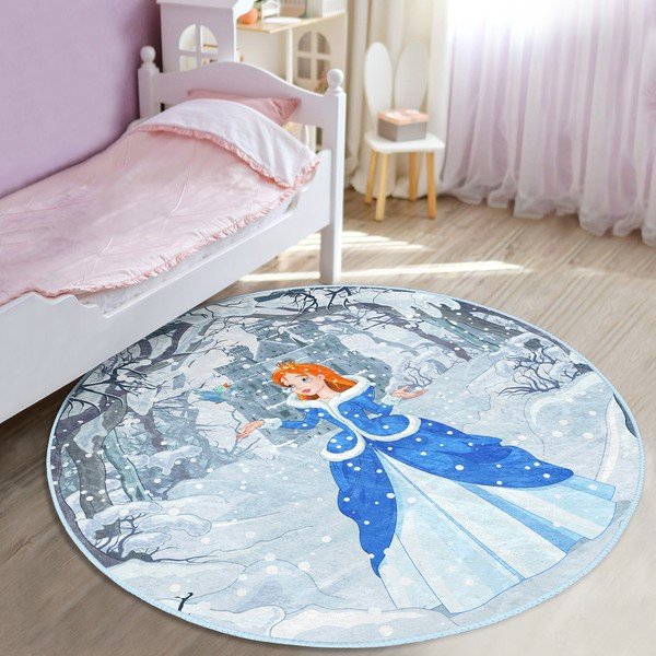 Vaikiškas kilimas mėlynos spalvos ø 100 cm Comfort – Mila Home-image-1