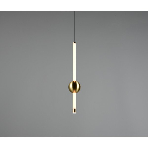 Žalvario spalvos kabantis šviestuvas LED su pritemdymo funkcija Melita – Trio-image-1