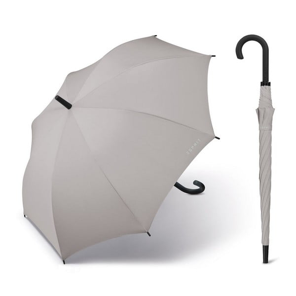 Šviesiai pilkas vėjo nepraleidžiantis skėtis "Ambiance Esprit", ⌀ 105 cm