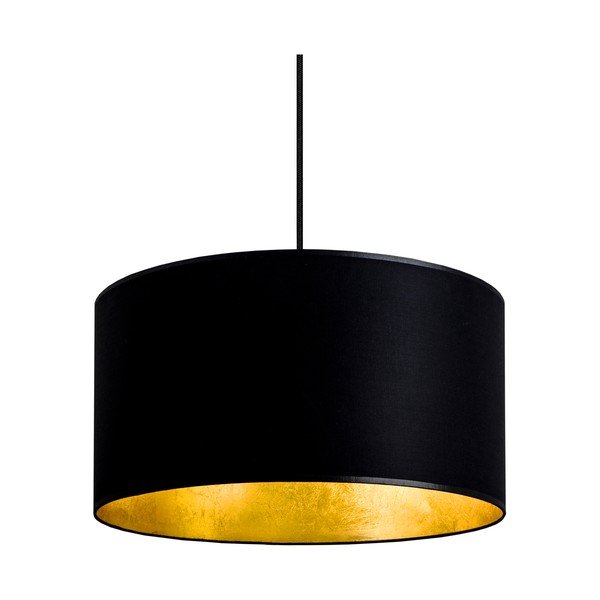 Juodos spalvos pakabinamas šviestuvas su auksiniu vidumi Sotto Luce Mika, ⌀ 36 cm-image-3