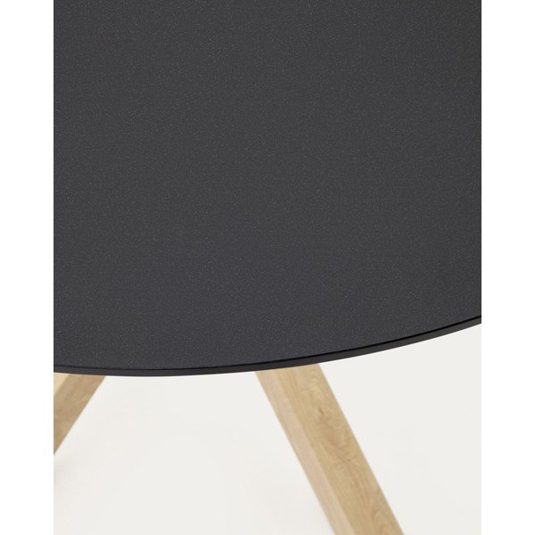 Apvalios formos valgomojo stalas su stikliniu stalviršiu ø 150 cm Argo – Kave Home-image-3