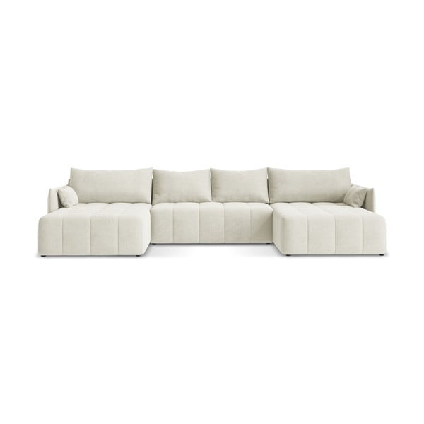 Smėlio spalvos sulankstoma/su sandėliavimo vieta kampinė sofa („U“ formos) Moku – Makamii
