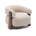 Smėlio spalvos iš šenilinio audinio krėslas Granite – Kave Home