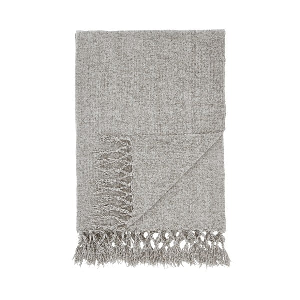 Pilkos spalvos iš šenilino antklodė ir pledas 130x170 cm Wilson – Catherine Lansfield