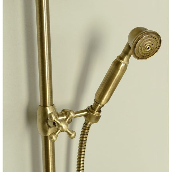 Iš žalvario dušo komplektas bronzinės spalvos su dušo galvute/su rankiniu dušu 142 cm Antea – Sapho-image-2
