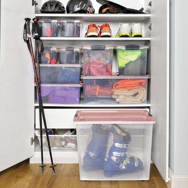 Plastikinė daiktadėžė su dangčiu Compact - Rotho-image-1