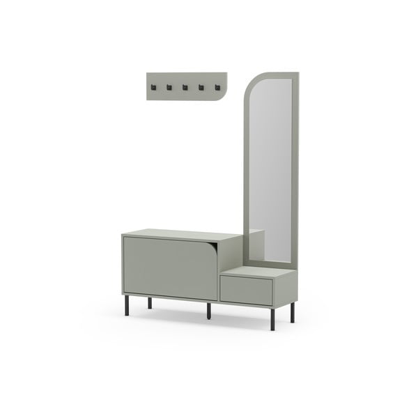 Koridoriaus baldas žalios spalvos/pilkos spalvos Bea – Marckeric-image-2