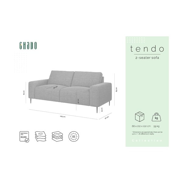 Pilkos ir smėlio spalvos sofa Ghado Tendo-image-3