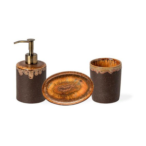 Rudos spalvos iš molio dantų šepetėlio indas Poterie Bath – Casafina-image-1
