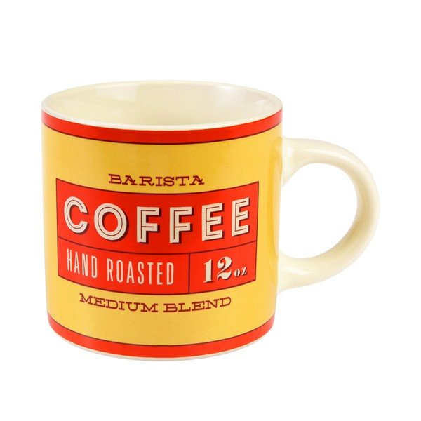 Raudonos spalvos/kreminės spalvos iš keramikos puodelis 350 ml Barista – Rex London-image-2