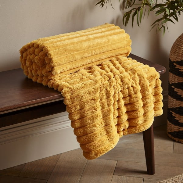 Mikrofliso antklodė 130x170 cm Cosy Ribbed - Catherine Lansfield-image-1