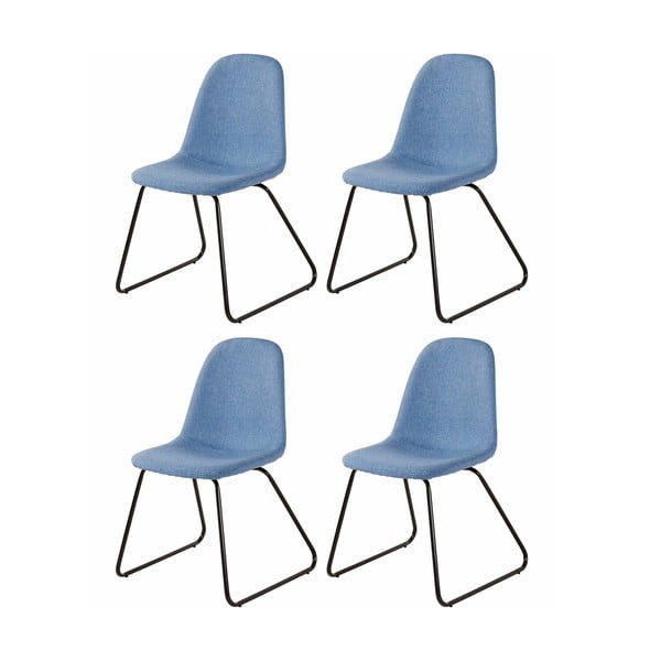 4 mėlynų valgomojo kėdžių rinkinys "Støraa Colombo