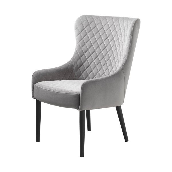 Iš velveto krėslas šviesiai pilkos spalvos Ottowa – Unique Furniture