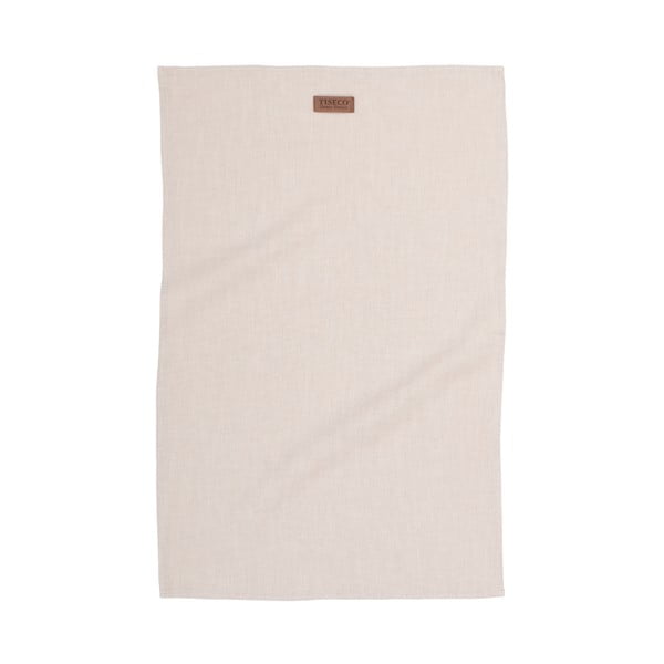 Smėlio spalvos lininis rankšluostis "Tiseco Home Studio", 42 x 68 cm