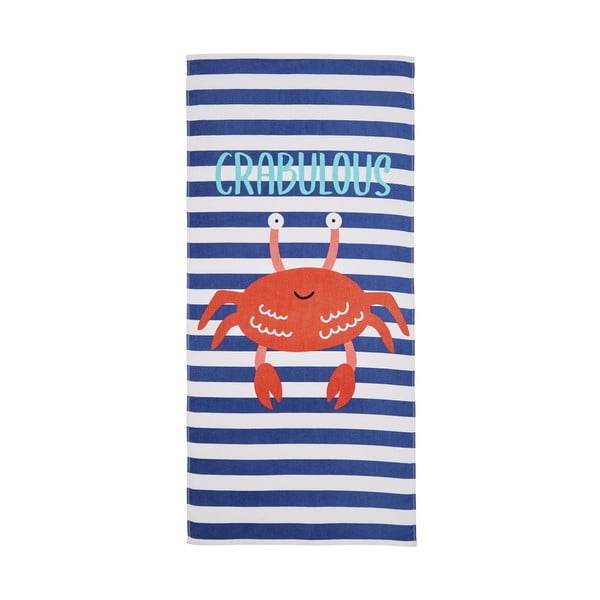 Mėlynas paplūdimio rankšluostis 160x76 cm Crabulous - Catherine Lansfield