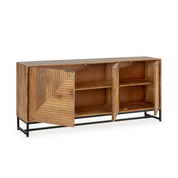 Natūralios spalvos iš mango masyvo šoninė spintelė 170x79x40 cm Nereida – MOME-image-4