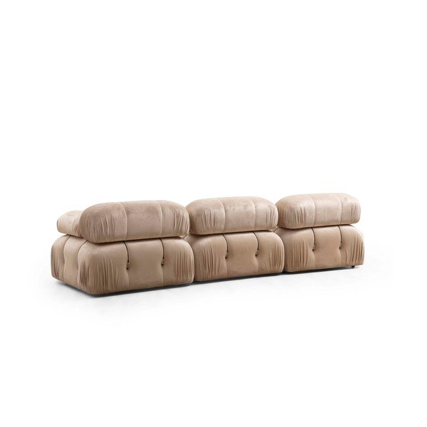 Sofa smėlio spalvos iš velveto 288 cm Bubble – Artie-image-2