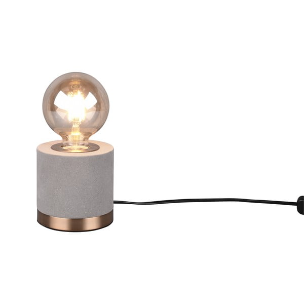 Iš aksomo stalinis šviestuvas pilkos spalvos (aukštis 11 cm) Judy – Reality-image-2