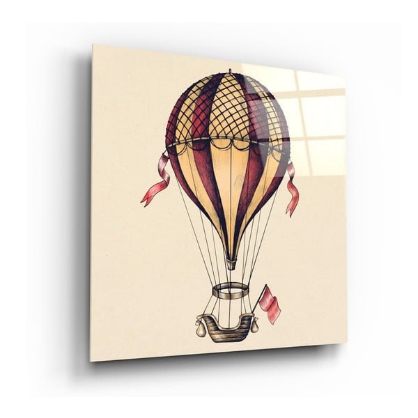Paveikslas ant stiklo Insigne Ballon Journey Towards Freedom, 60 x 60 cm