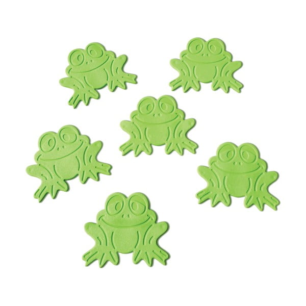 Vaikiški neslystantys kilimėliai 6 vnt. vonioms 9x8 cm Grenouilles – Spirella
