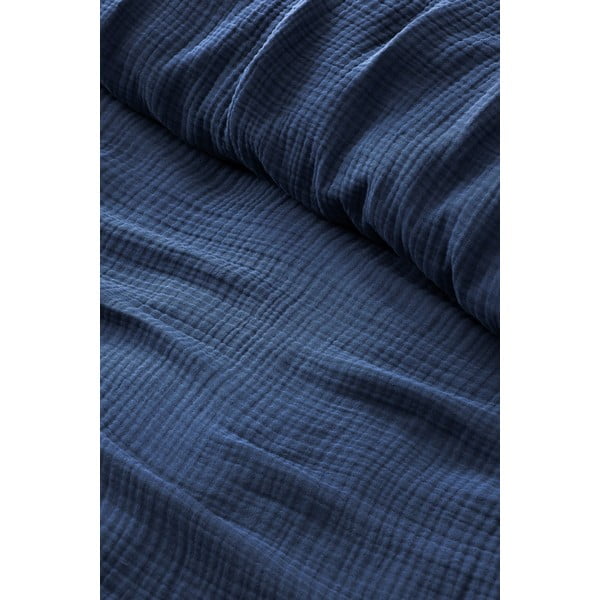 Lovatiesė iš muslino tamsiai mėlynos spalvos 220x250 cm Muslin – Mijolnir-image-1