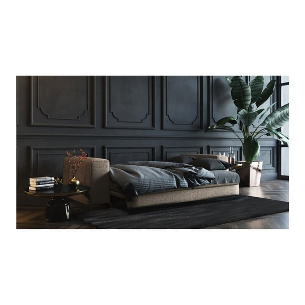 Tamsios smėlio spalvos sofa-lova Devichy Rothe, 256 cm-image-3