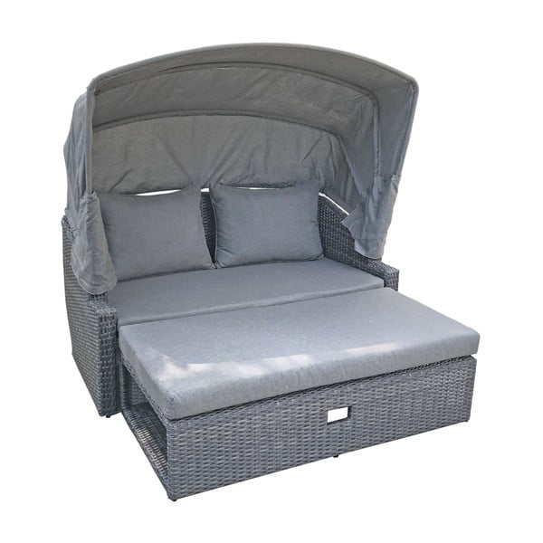 Iš dirbtinio rotango sodo sofa pilkos spalvos Monte Carlo – Garden Pleasure-image-1