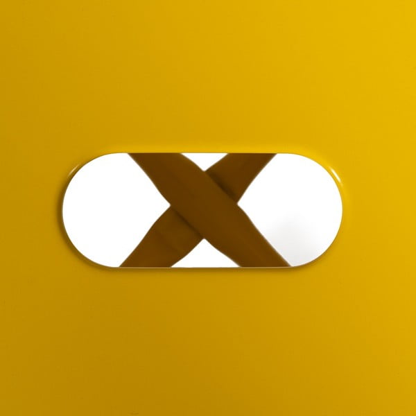 Geltonos spalvos iš metalo baro kėdžių komplektas 2 vnt. (sėdynės aukštis 61 cm) – Ixia-image-3