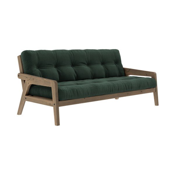 Žalia velvetinė sofa lova 204 cm Grab - Karup Design-image-3