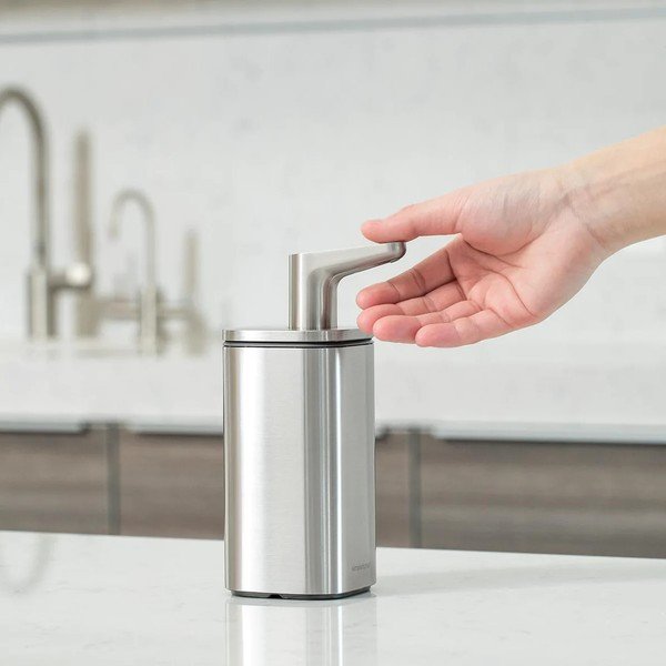 Nerūdijančio plieno muilo dozatorius, sidabro spalvos, 295 ml - simplehuman-image-1
