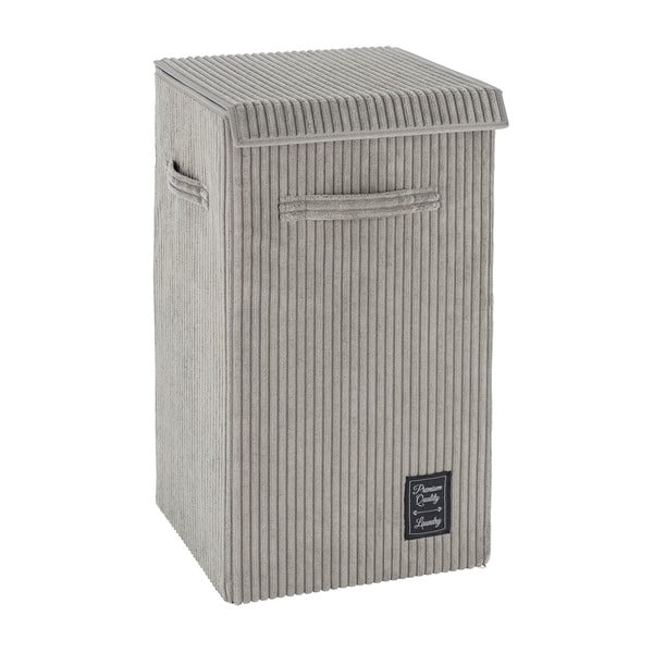 Pilkas skalbinių krepšys Wenko Cora, 63 l talpos-image-2