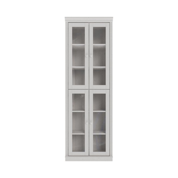 Baltos spalvos iš pušies masyvo vitrina 74x223x37 cm Anita – Støraa