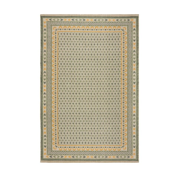 Iš džiuto mišinio kilimas žalios spalvos 160x230 cm Mara Jute Border – Flair Rugs
