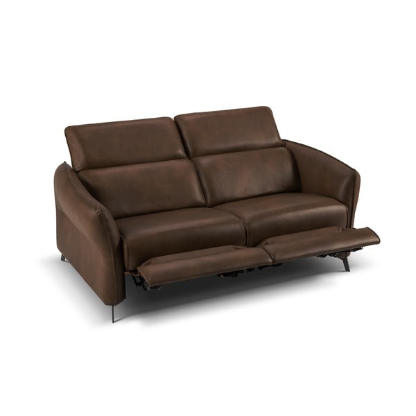 Sofa tamsiai rudos spalvos iš odos 103 cm Hubble – Windsor & Co Sofas-image-4