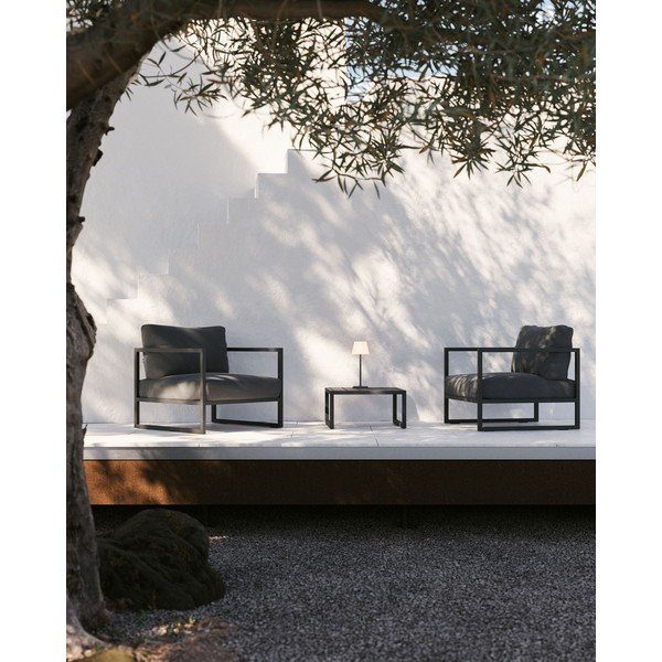 Iš aliuminio sodo šoninis staliukas 60x60 cm Comova – Kave Home-image-4
