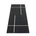 Juodos spalvos lauko kilimas 70x180 cm Fred Black – Pappelina