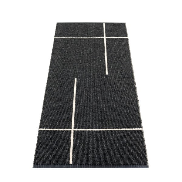 Juodos spalvos lauko kilimas 70x180 cm Fred Black – Pappelina