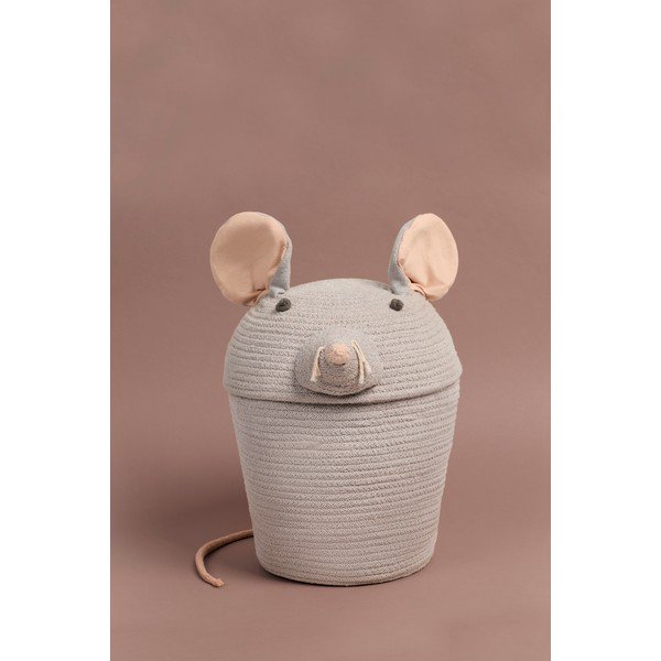 Iš tekstilės vaikiškas krepšys pilkos spalvos ø 25x30 cm Renata the Rat – Lorena Canals-image-4