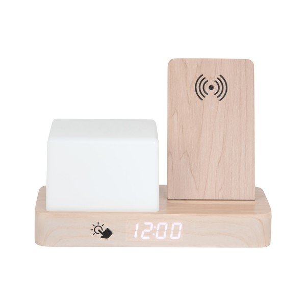 Su belaidžiu pakrovėju skaitmeninis/stalinis žadintuvas Retro LED Night Light – Karlsson-image-3